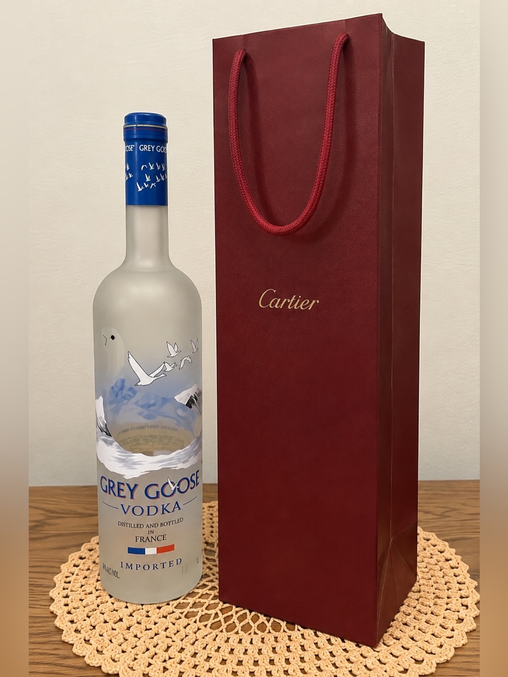 Cartier Bottle Gift Bag / Liquor Bottle Presentation Bag,
